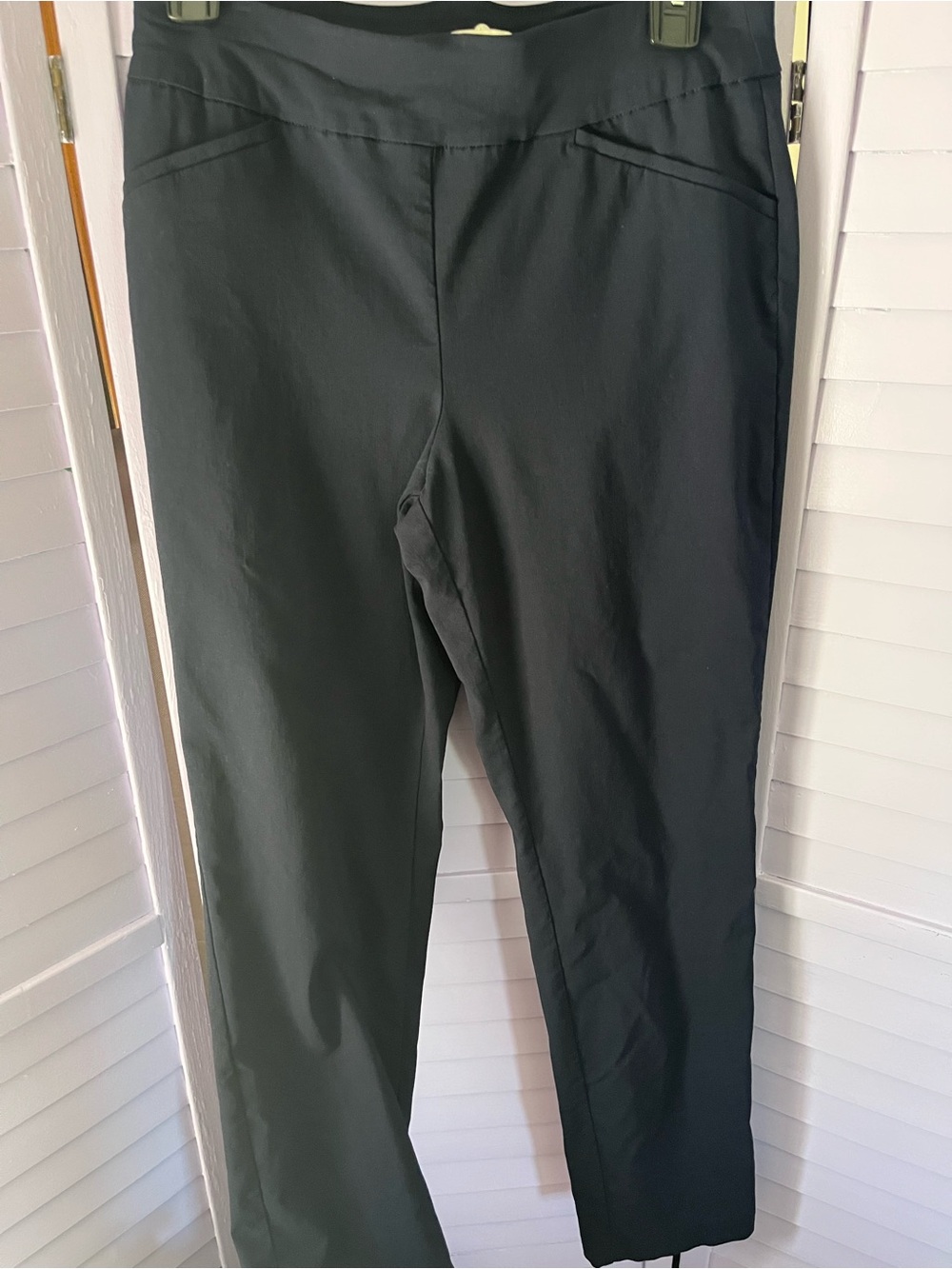 TALBOTS OUTLET dark navy blue Straight-Leg PantsEasy pull on of rayon/nylon/span